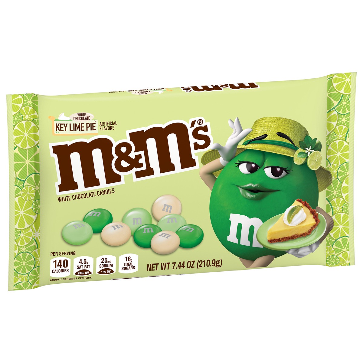 slide 6 of 7, M&M's Easter Key Lime Pie White Chocolate Candies, 7.44 oz