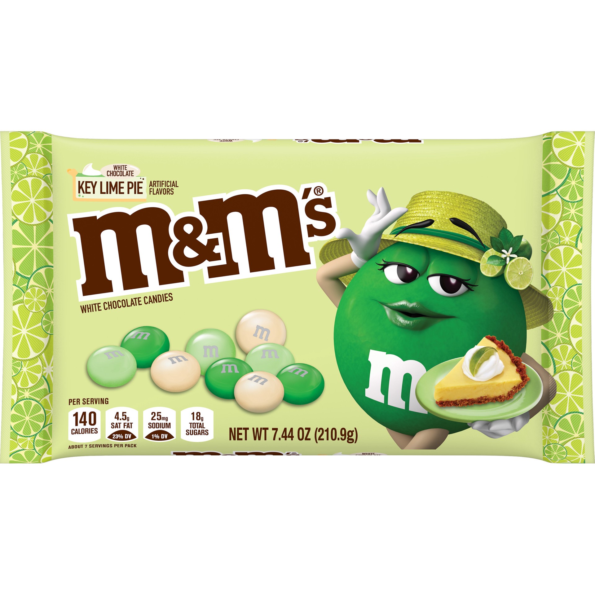 slide 1 of 7, M&M's Easter Key Lime Pie White Chocolate Candies, 7.44 oz
