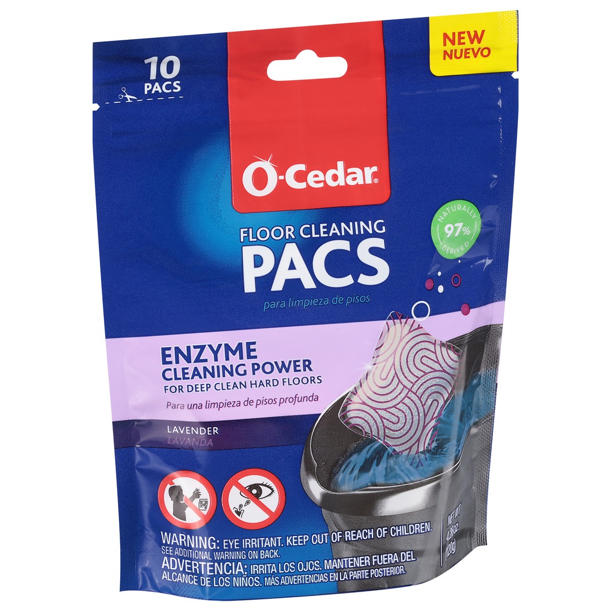 slide 2 of 8, O-Cedar O Cedar Pacs Hard Floor Cleaner Lavender, 10 ct