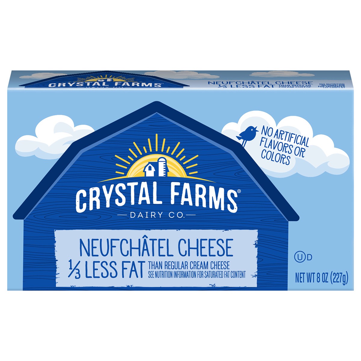 slide 3 of 3, Crystal Farms Cheese, Neufchatel, 8 oz