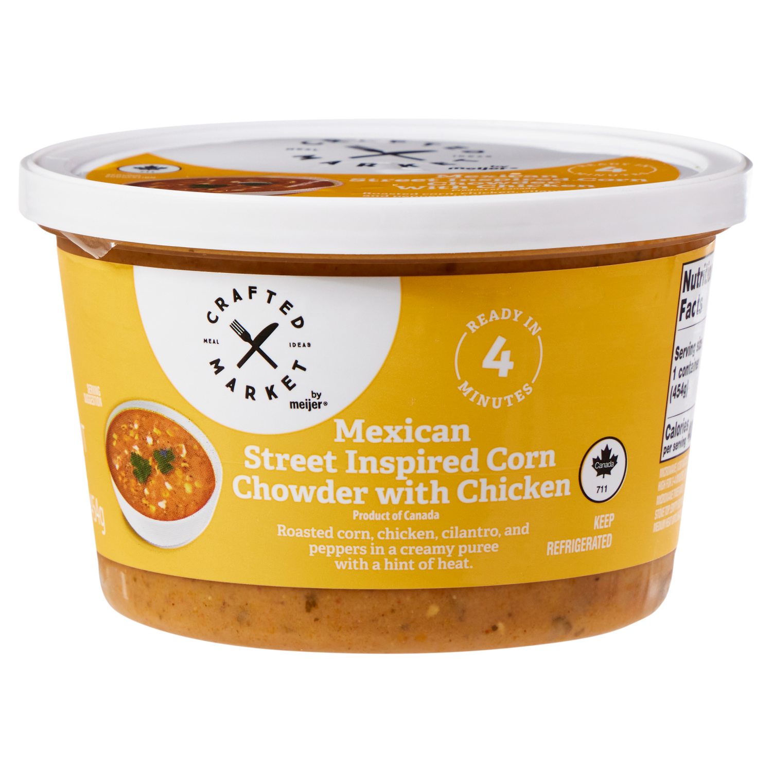 slide 1 of 3, Crafted Market By Meijer Mexican Street Inspired Corn Chowder With Chicken, 16 Oz., 16 oz