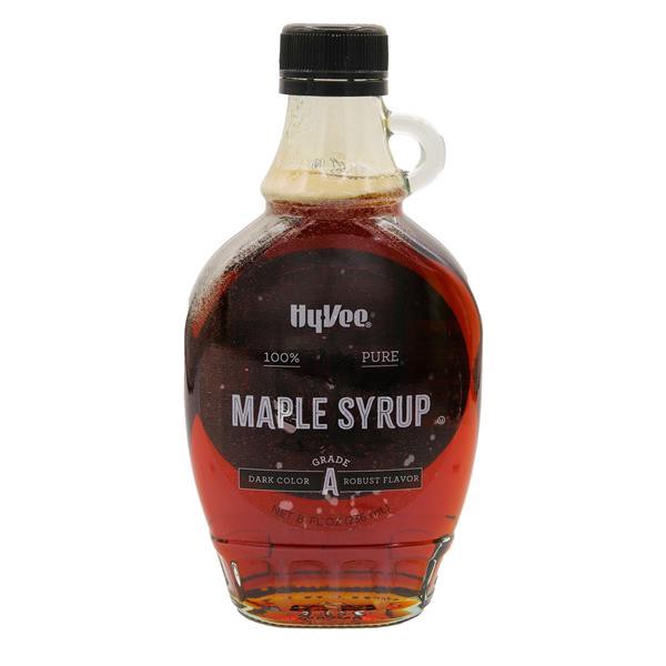 slide 1 of 8, Hy-vee Select 100% Pure Maple Syrup, 8 fl oz
