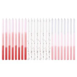 Papyrus Birthday Candles, Pink Ombre (24-Count)