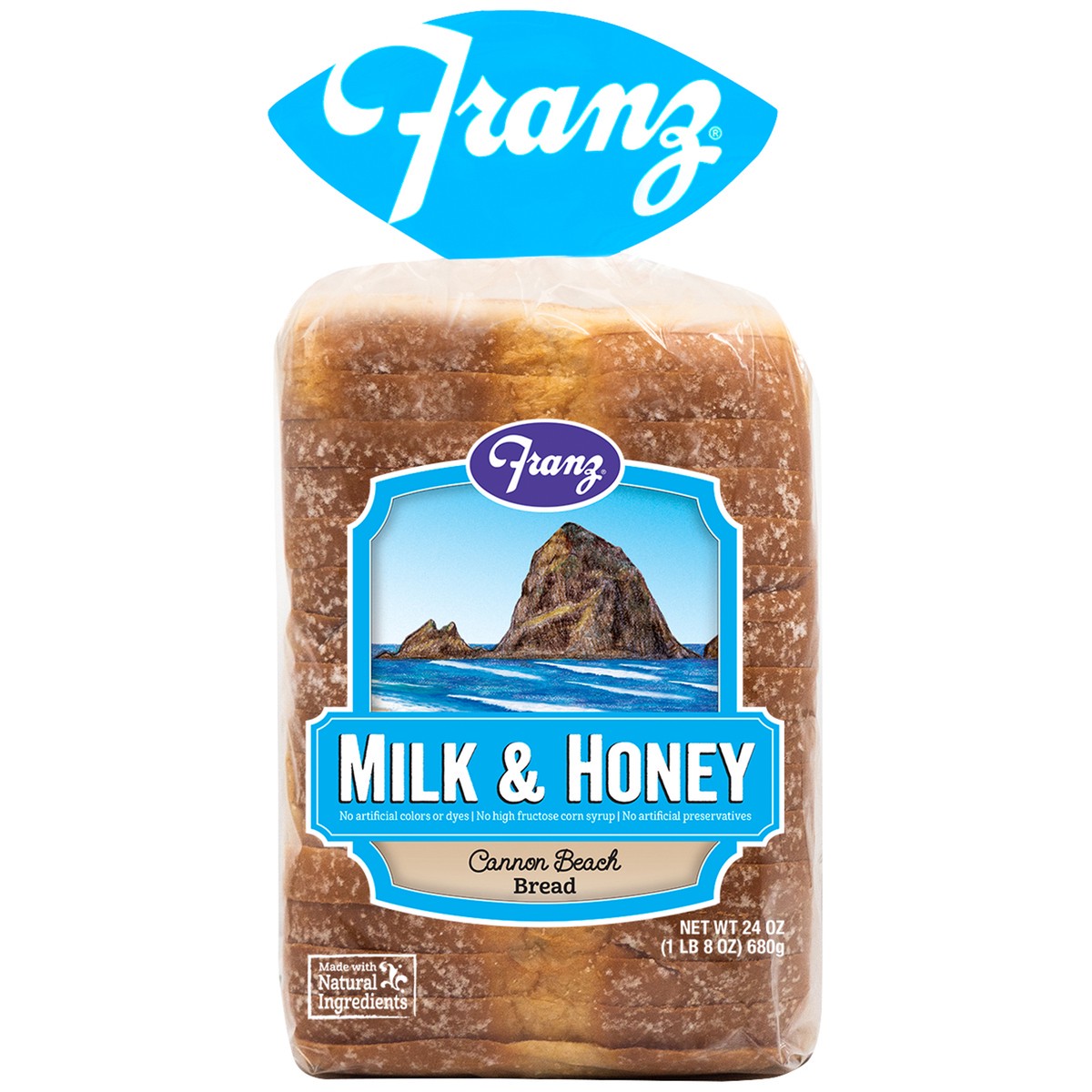 slide 6 of 8, Franz Milk & Honey Cannon Beach Sandwich Bread, 24 oz