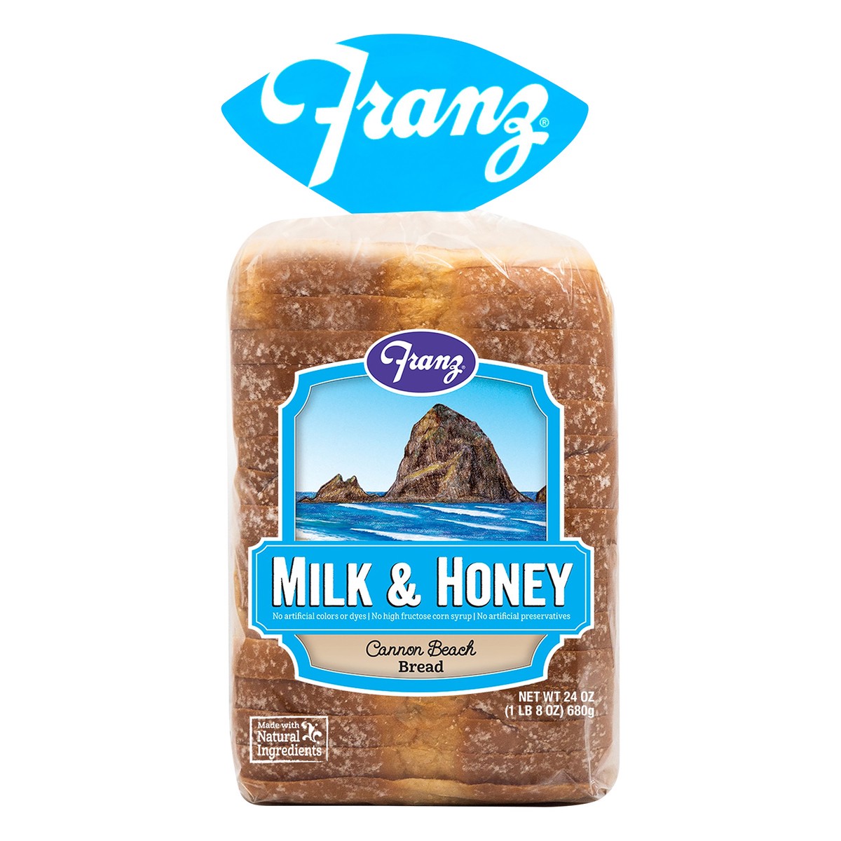 slide 7 of 8, Franz Milk & Honey Cannon Beach Sandwich Bread, 24 oz