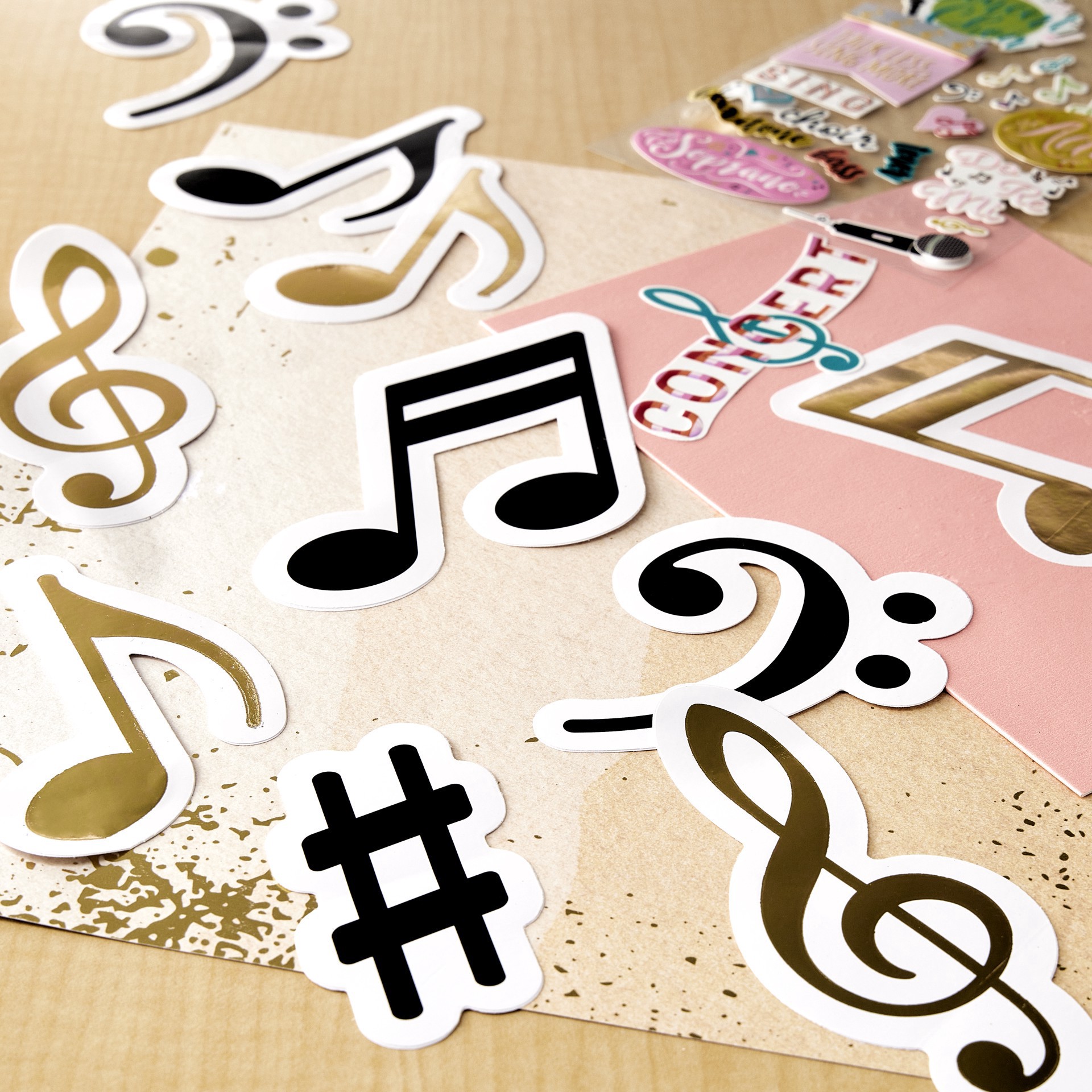 slide 3 of 5, Music Notes Stickers By Recollections, 15.24cm x 10.16cm