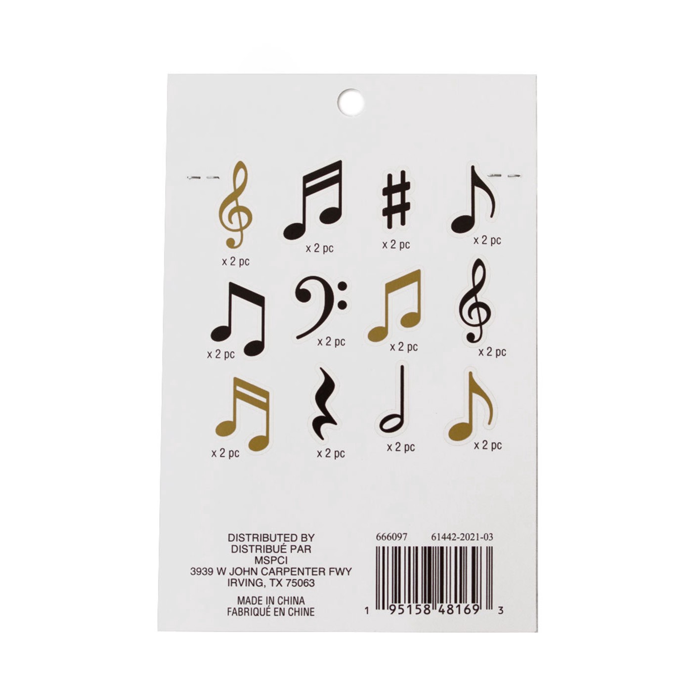 slide 4 of 5, Music Notes Stickers By Recollections, 15.24cm x 10.16cm