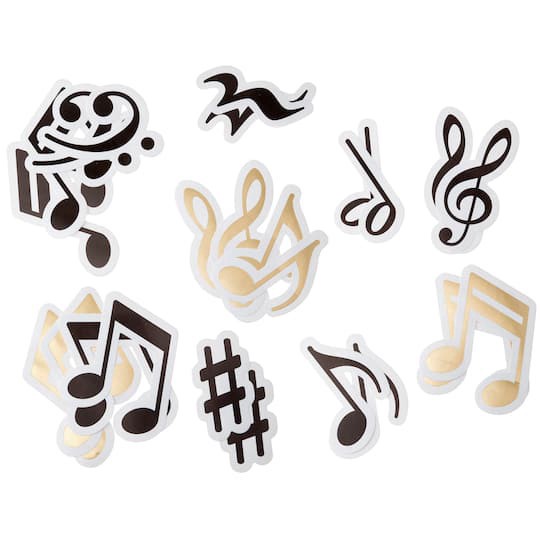 slide 1 of 5, Music Notes Stickers By Recollections, 15.24cm x 10.16cm