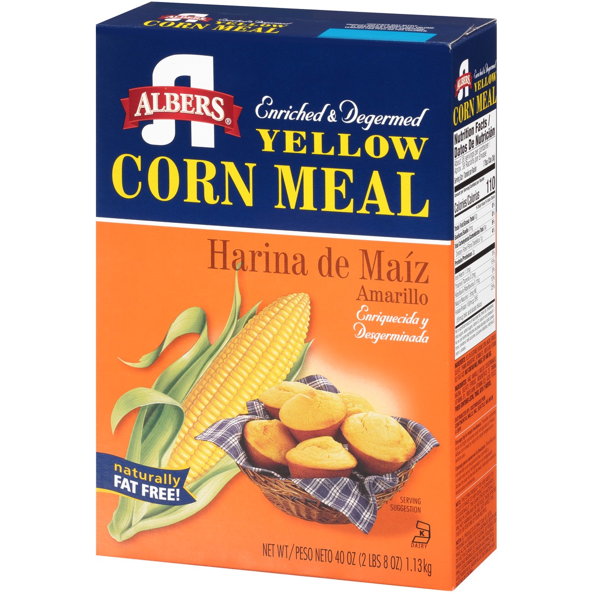 slide 5 of 9, Albers Corn Meal, 40 oz