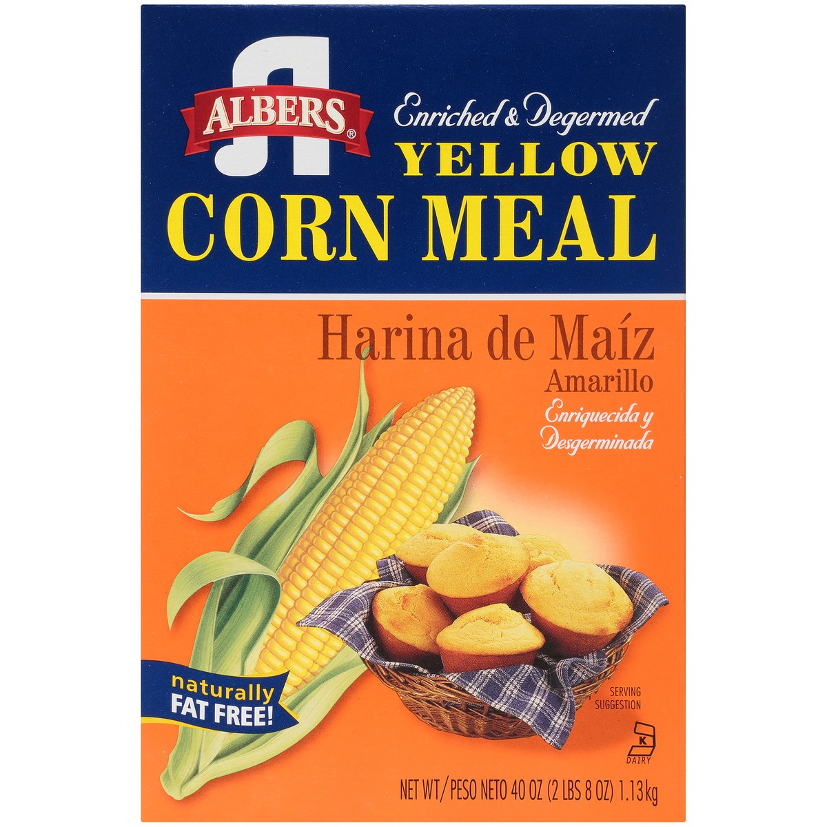 slide 8 of 9, Albers Corn Meal, 40 oz