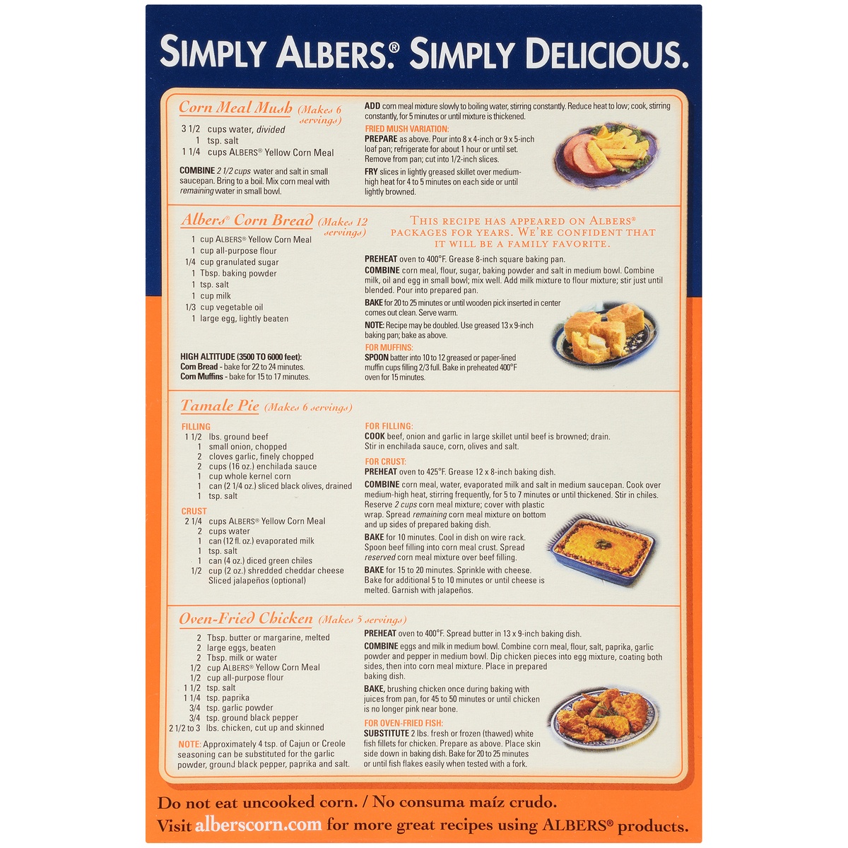 slide 10 of 11, Albers Enriched & Degermed Yellow Corn Meal, 2.5 lb