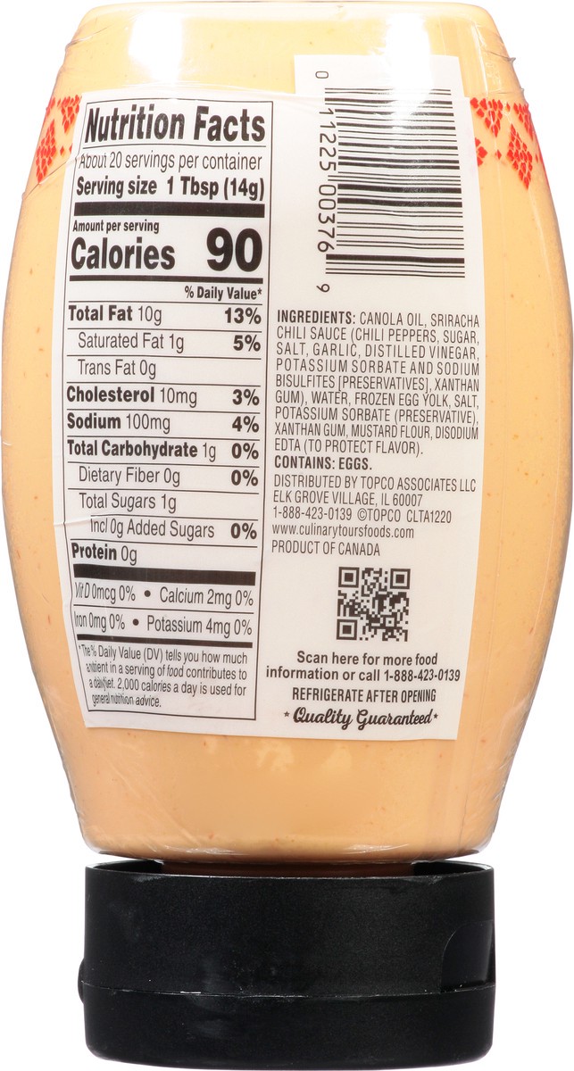 slide 4 of 15, Culinary Tours Mayo Style Sriracha Sandwich Spread 10 fl oz, 10 fl oz