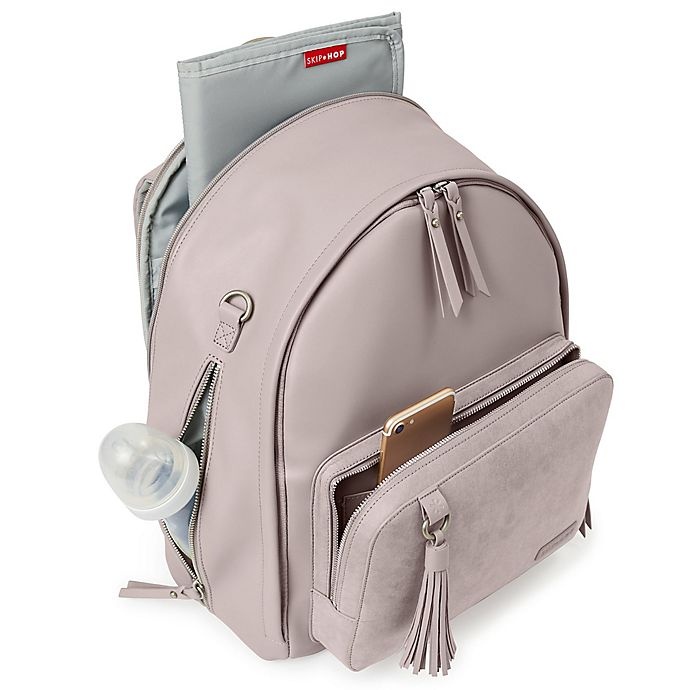 slide 8 of 10, Skip Hop SKIP*HOP Greenwich Simply Chic Backpack Diaper Bag - Portobello, 1 ct