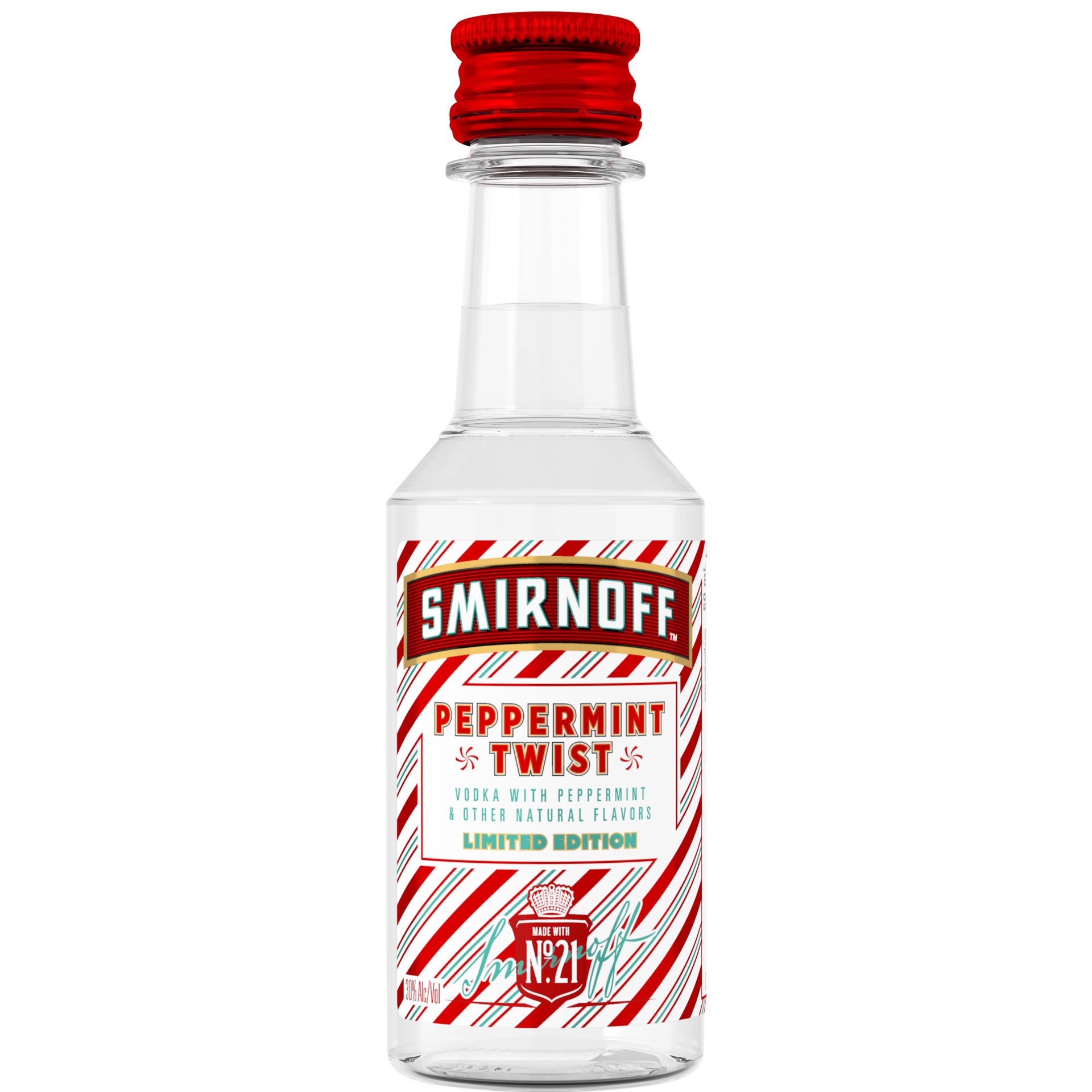 slide 1 of 1, Smirnoff Peppermint Twist (Vodka Infused With Natural Flavors), 50 mL, 50 ml