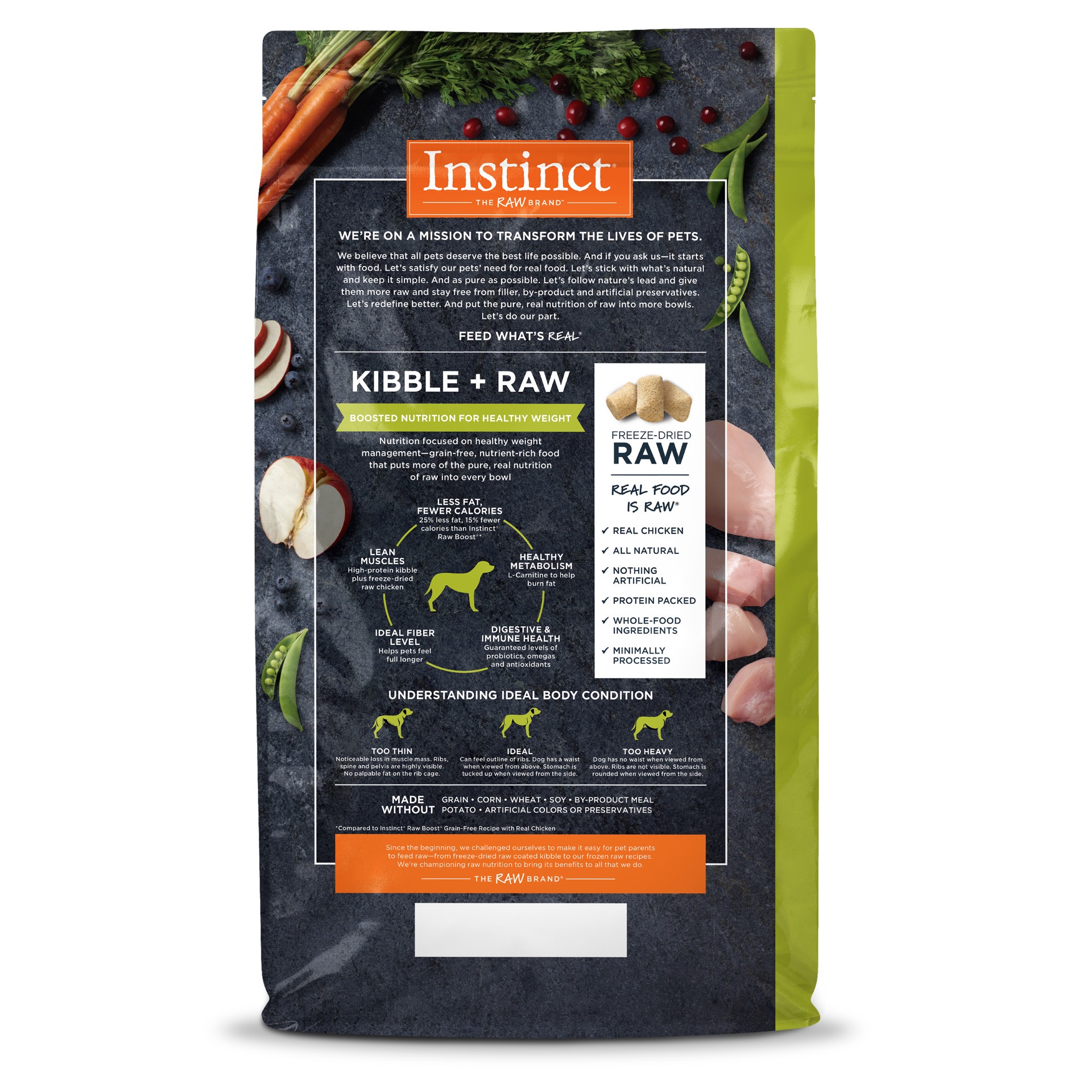 slide 7 of 8, Instinct Raw Boost Healthy Weight Chicken Dry Dog Food, 4 lb. Bag, 4 lb