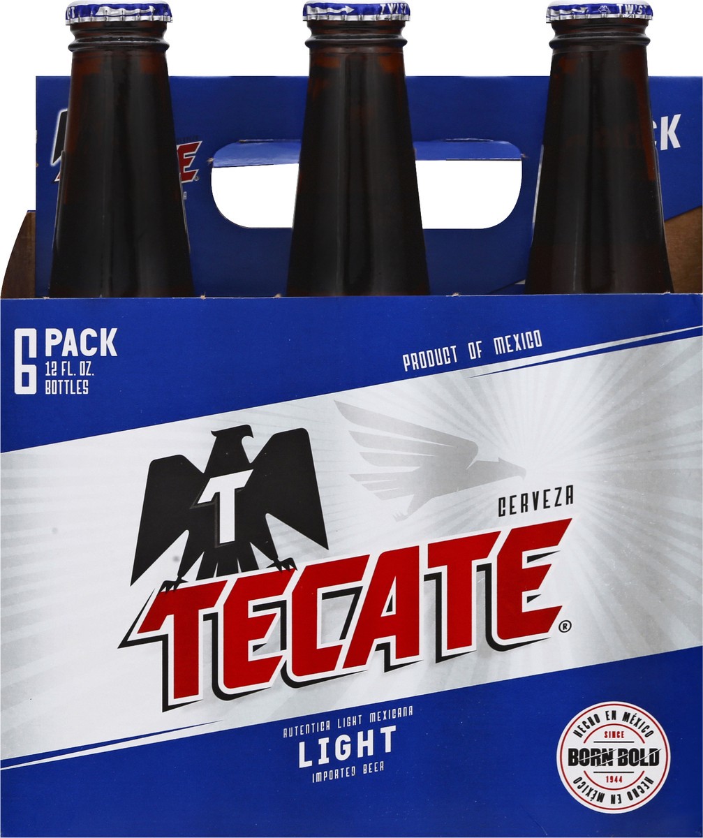 slide 8 of 8, Tecate Cerveza Light Beer, 6 ct; 12 oz