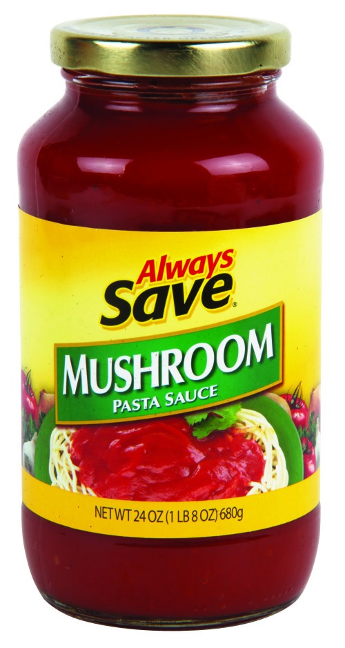 slide 1 of 1, Always Save Mushroom Pasta Sauce, 24 oz