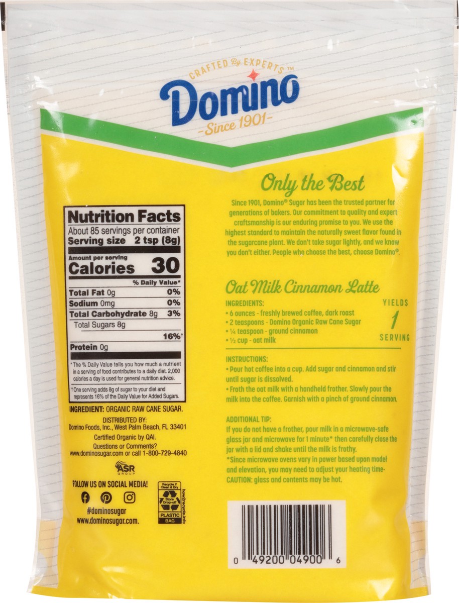 slide 5 of 9, Domino Pure Cane Certified Organic Sugar, 24 oz