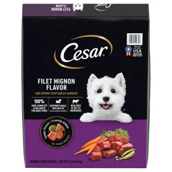 CESAR Small Breed Dry Dog Food Filet Mignon Flavor with Spring Vegetables Garnish, 12 lb. Bag