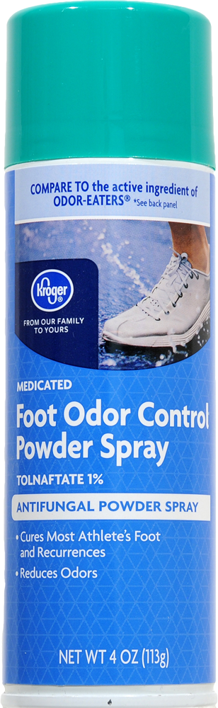 slide 1 of 1, Kroger Foot Odor Control Powder Spray, 4 oz