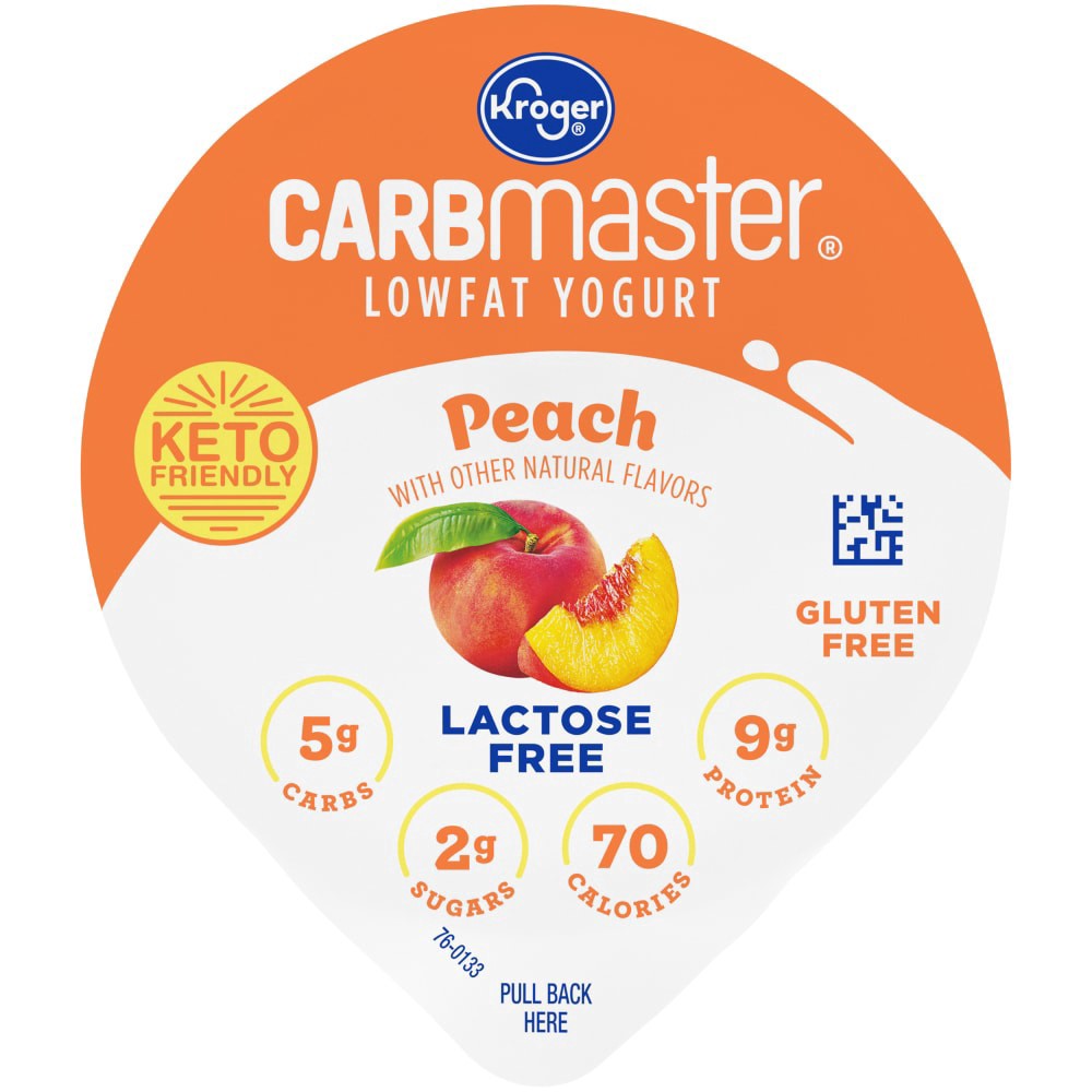 slide 4 of 5, Kroger Carbmaster Cultured Dairy Blend Peach, 6 oz