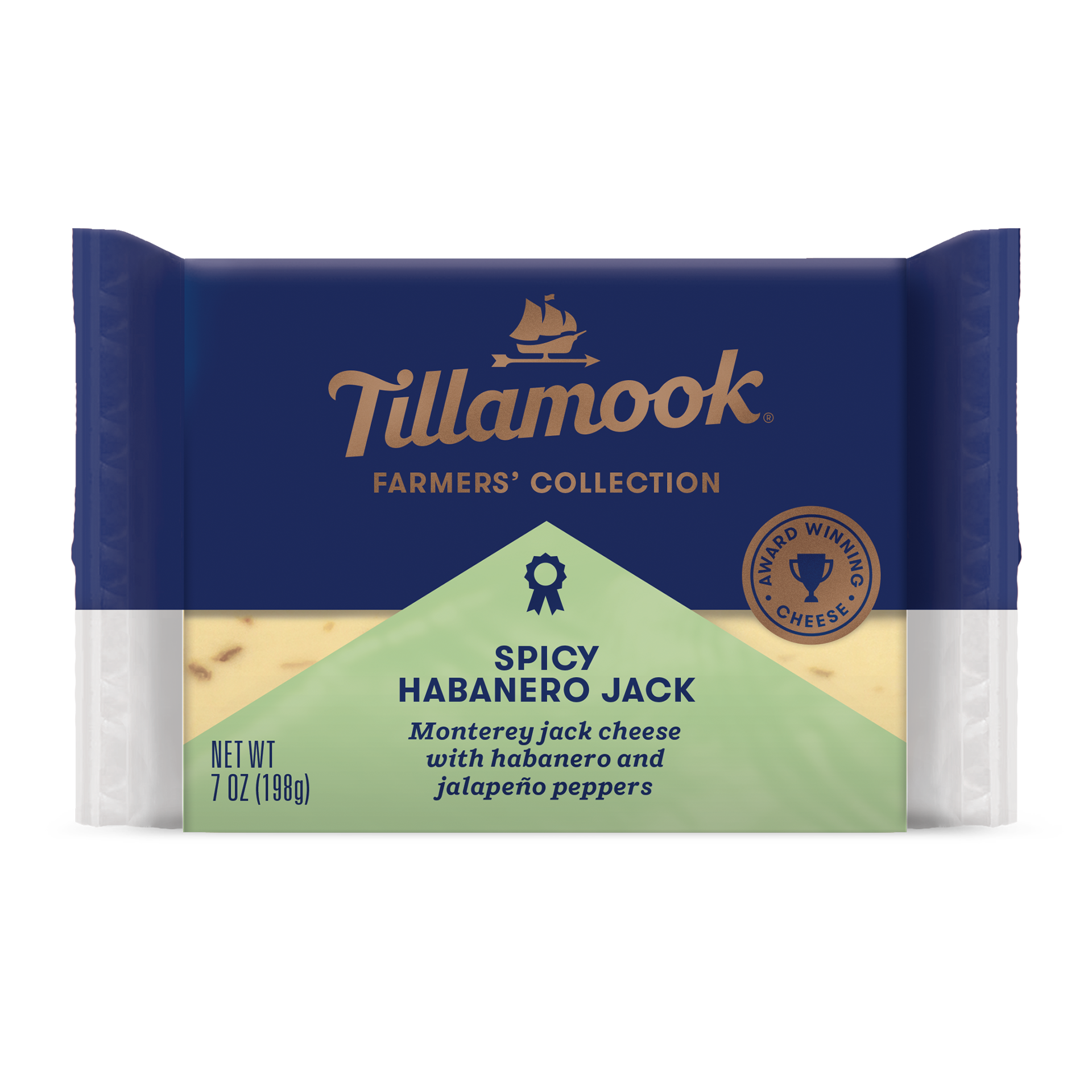 slide 1 of 5, Tillamook Farmers' Collection Spicy Habanero Jack Cheese Block, 7oz, 198 gram