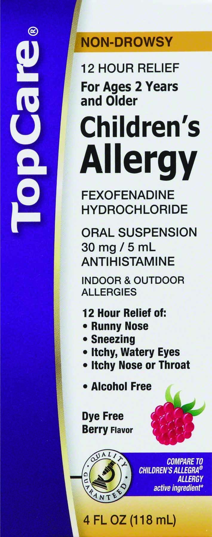 slide 1 of 1, TopCare Allergy Rlf Child Fexofenad, 4 oz