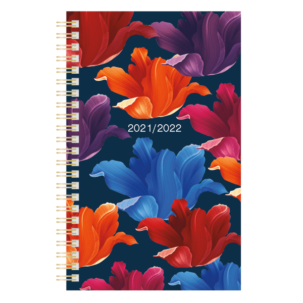 slide 1 of 3, Office Depot Brand Fashion Weekly/Monthly Academic Planner, 5'' X 8'', Floral, July 2021 To June 2022, Odus2033-033, 1 ct