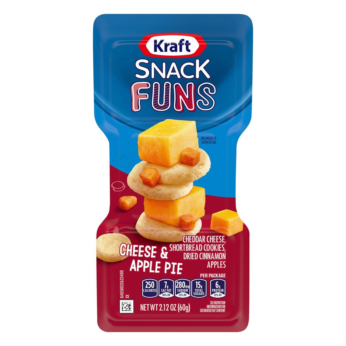 slide 5 of 14, Kraft Trios Apple Pie SnackFUNs, Individually Sealed Single-Serve Snack , 2.12 oz Package, 2.12 oz