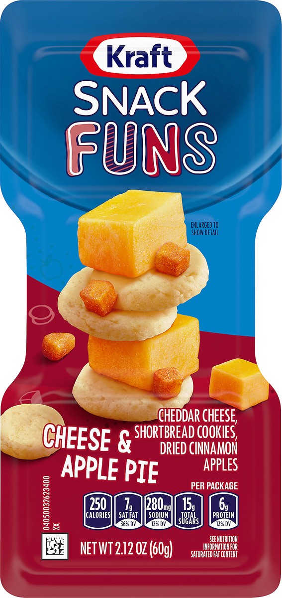 slide 6 of 14, Kraft Trios Apple Pie SnackFUNs, Individually Sealed Single-Serve Snack , 2.12 oz Package, 2.12 oz