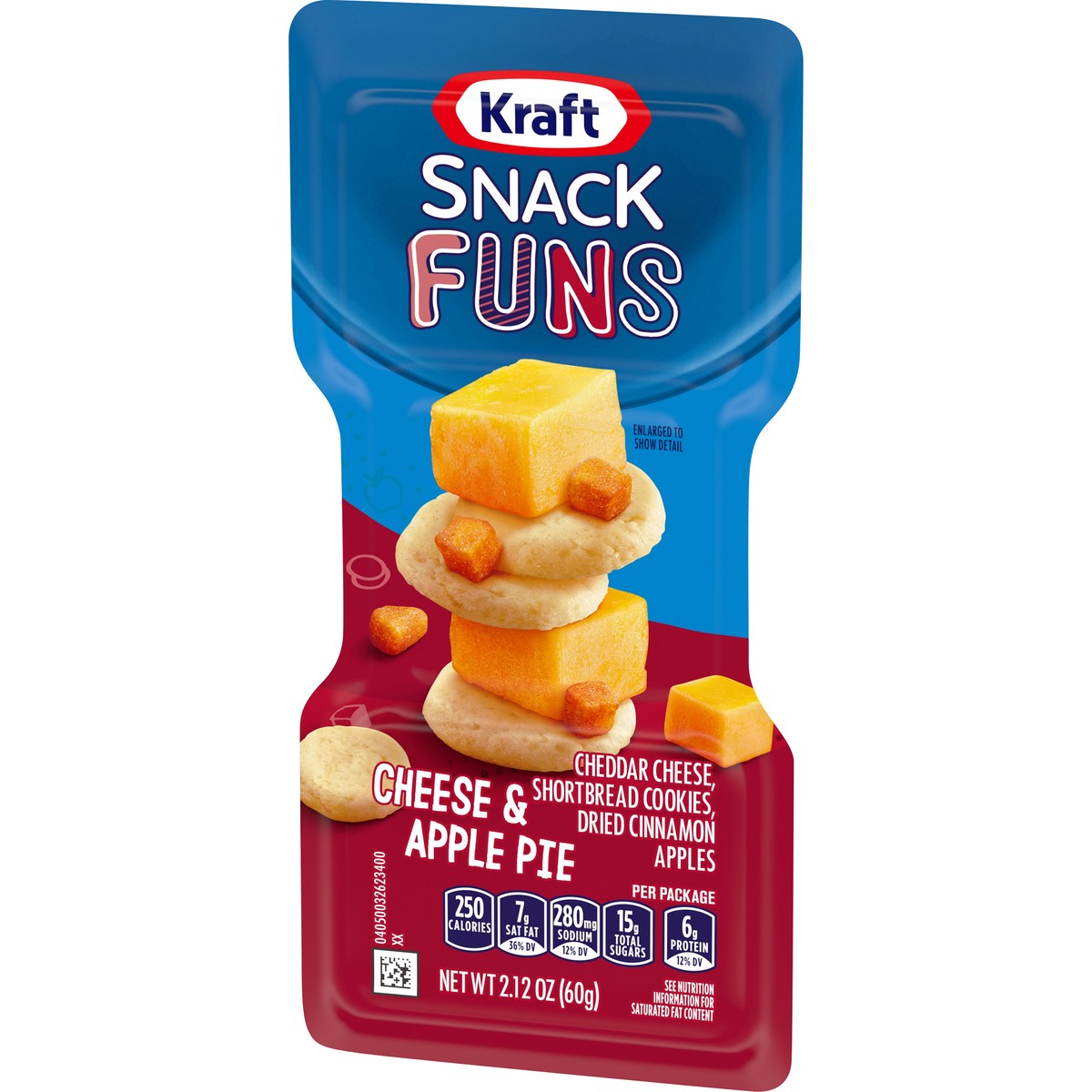 slide 11 of 14, Kraft Trios Apple Pie SnackFUNs, Individually Sealed Single-Serve Snack , 2.12 oz Package, 2.12 oz