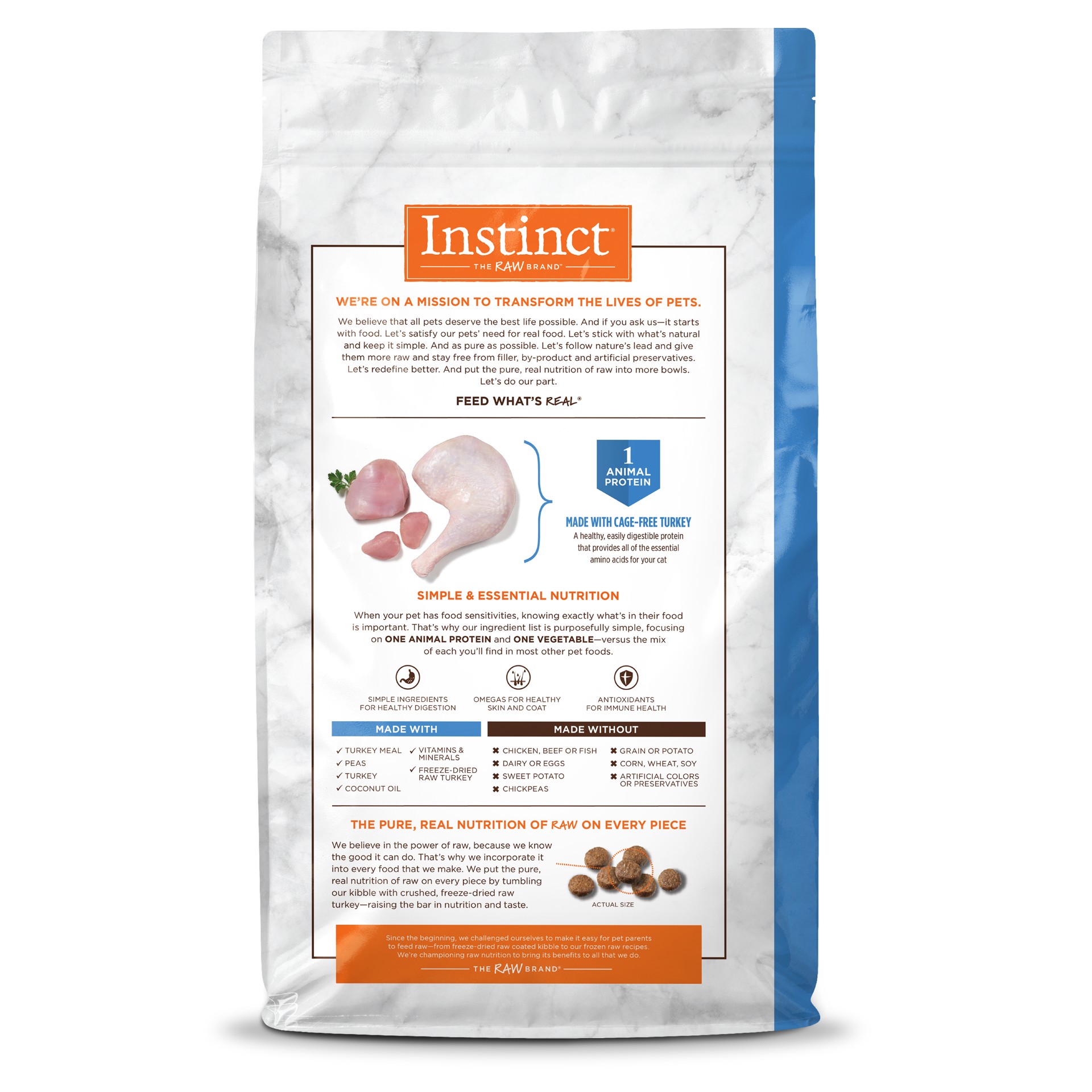 slide 7 of 10, Instinct Limited Ingredient Diet Turkey Dry Cat Food, 11 lb. Bag, 11 lb