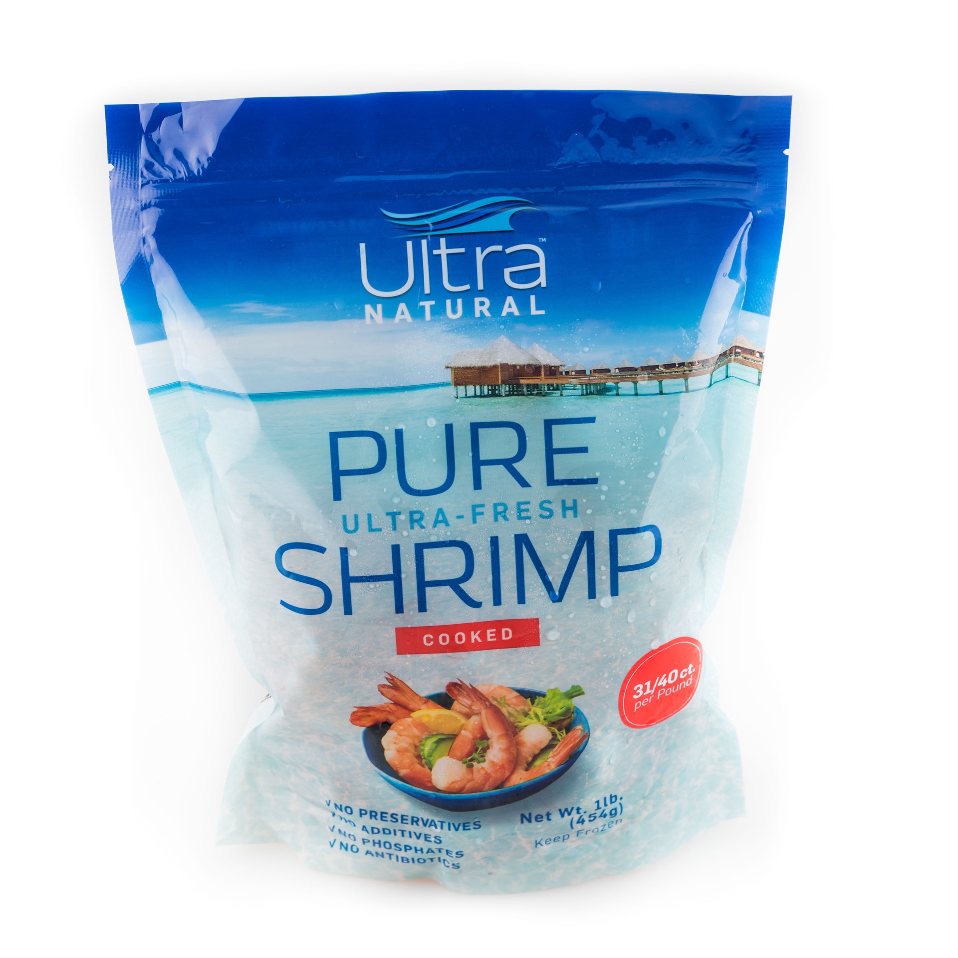 slide 1 of 1, Ultra Natural Pure Ultra-Fresh Pre-Cooked Shrimp, 1 lb