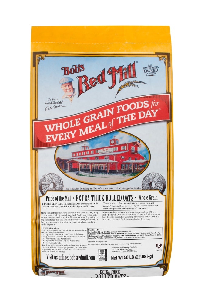 slide 1 of 1, Bob's Red Mill Extra Thick Rolled Oats, per lb