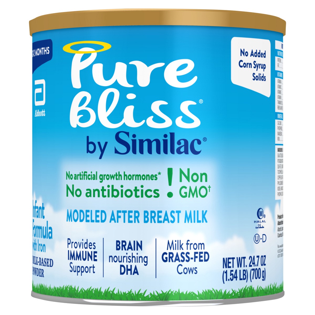 slide 5 of 8, Similac Pure Bliss 0-12 Months Milk-Based Powder Infant Formula with Iron Baby 24.7 oz, 24.7 oz