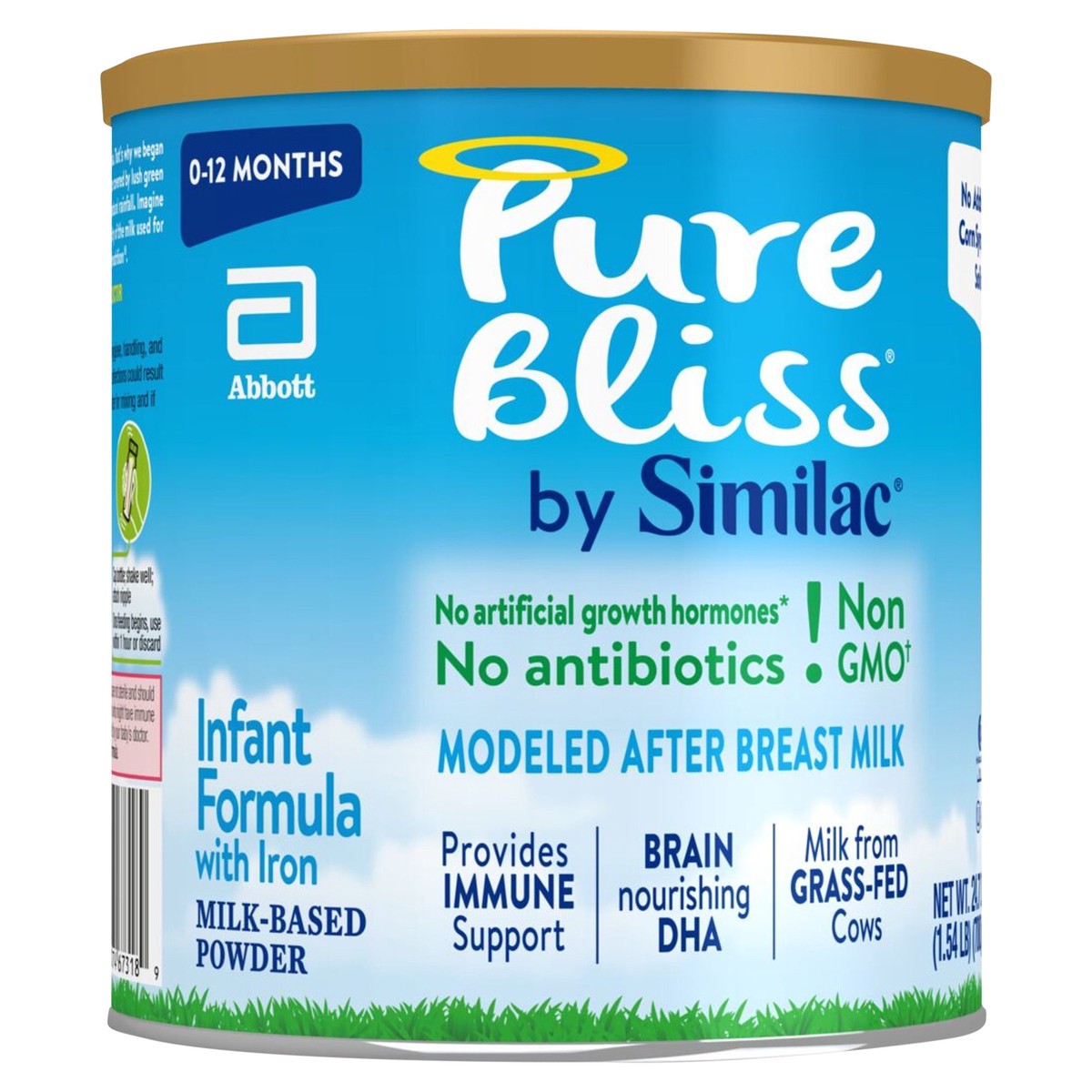 slide 2 of 8, Similac Pure Bliss 0-12 Months Milk-Based Powder Infant Formula with Iron Baby 24.7 oz, 24.7 oz