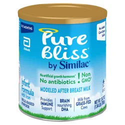Similac Pure Bliss 0-12 Months Milk-Based Powder Infant Formula with Iron Baby 24.7 oz
