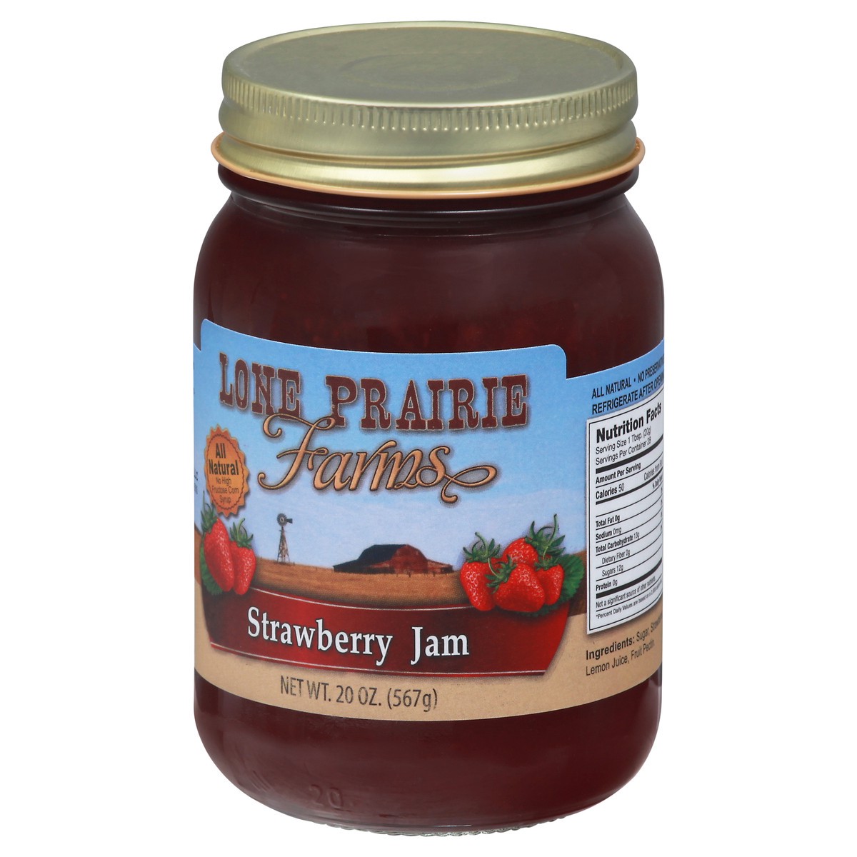 slide 6 of 9, Lone Prairie Farms Strawberry Jam 20 oz, 20 oz