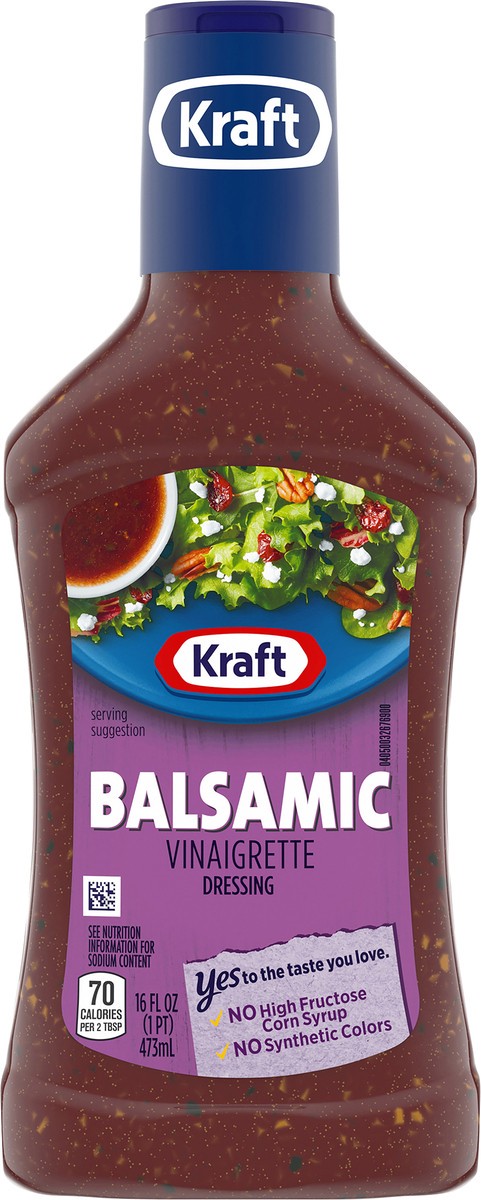 slide 10 of 14, Kraft Balsamic Vinaigrette, 16 fl oz Bottle, 16 fl oz