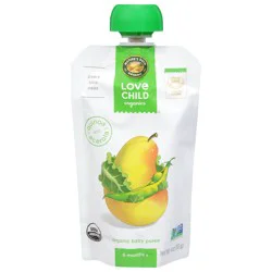 Nature's Path Organic Love Child Organics Organic 6 Months + Pears/Kale/Peas Baby Puree 4 oz