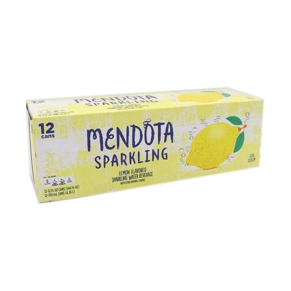 slide 1 of 1, Mendota Sparkling Lemon Water, 12 ct; 12 fl oz