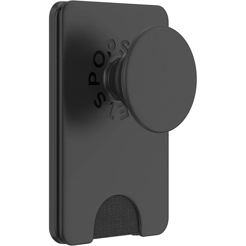 slide 1 of 7, PopSockets Magnetic Phone Wallet with Grip and MagSafe, Magnetic Adapter Ring Included - Black, 1 ct