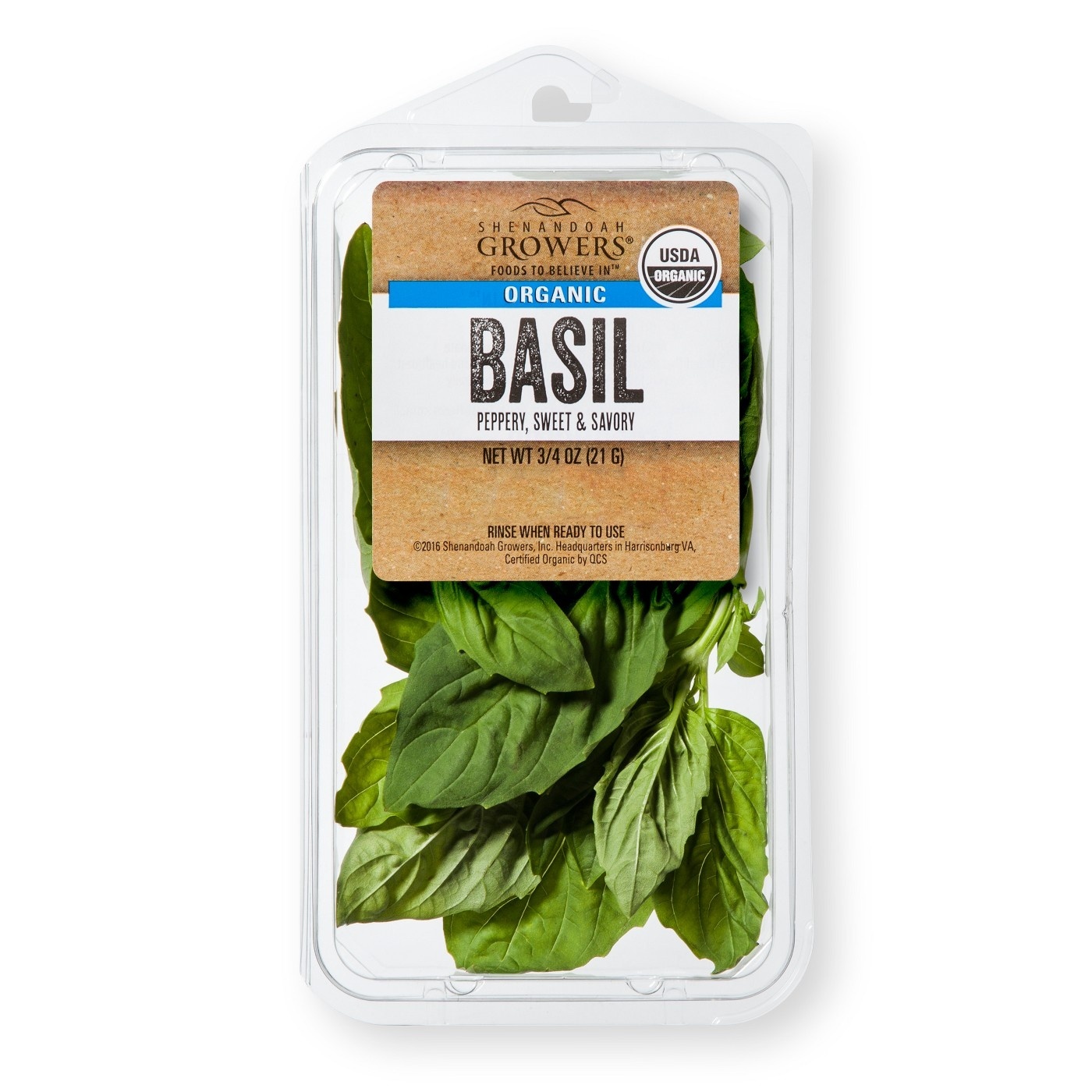 slide 1 of 1, Infinite Herbs Organic Basil, 0.75 oz
