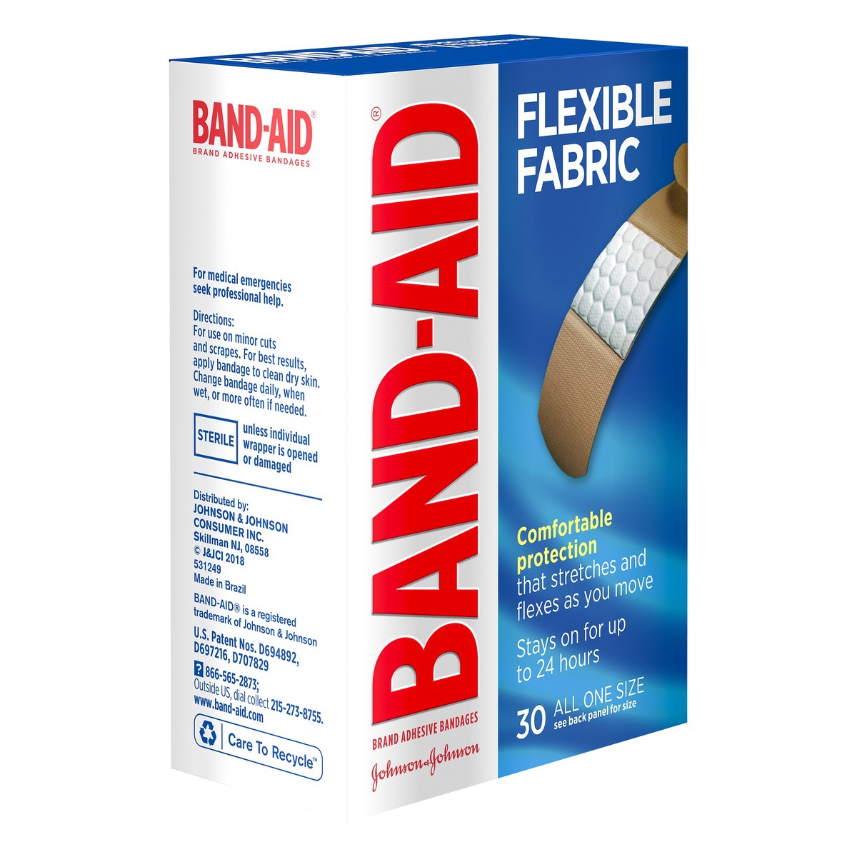 slide 5 of 7, Band-Aid Flexible Fabric Brand Comfortable Protection Bandages - 30ct, 30 ct