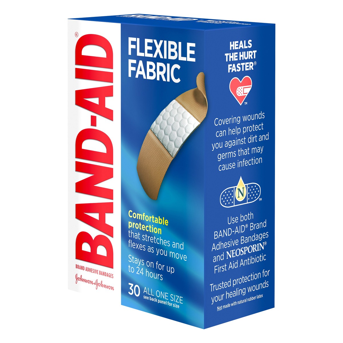 slide 4 of 7, Band-Aid Flexible Fabric Brand Comfortable Protection Bandages - 30ct, 30 ct