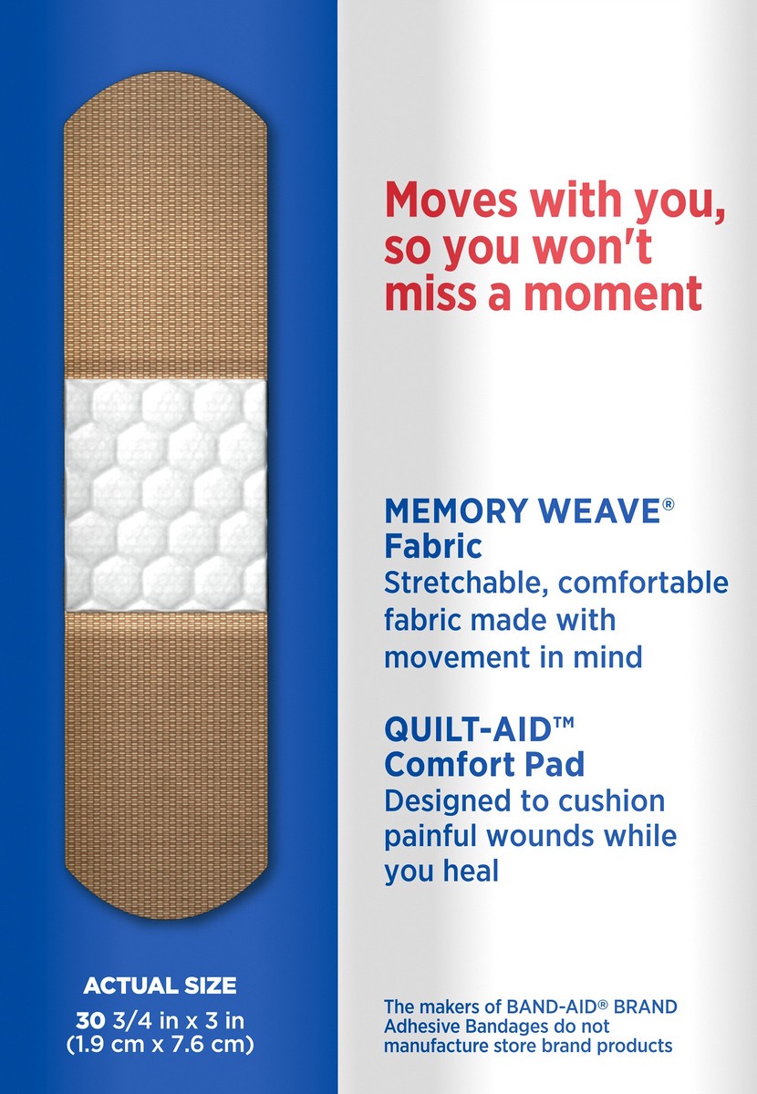 slide 7 of 7, Band-Aid Flexible Fabric Brand Comfortable Protection Bandages - 30ct, 30 ct