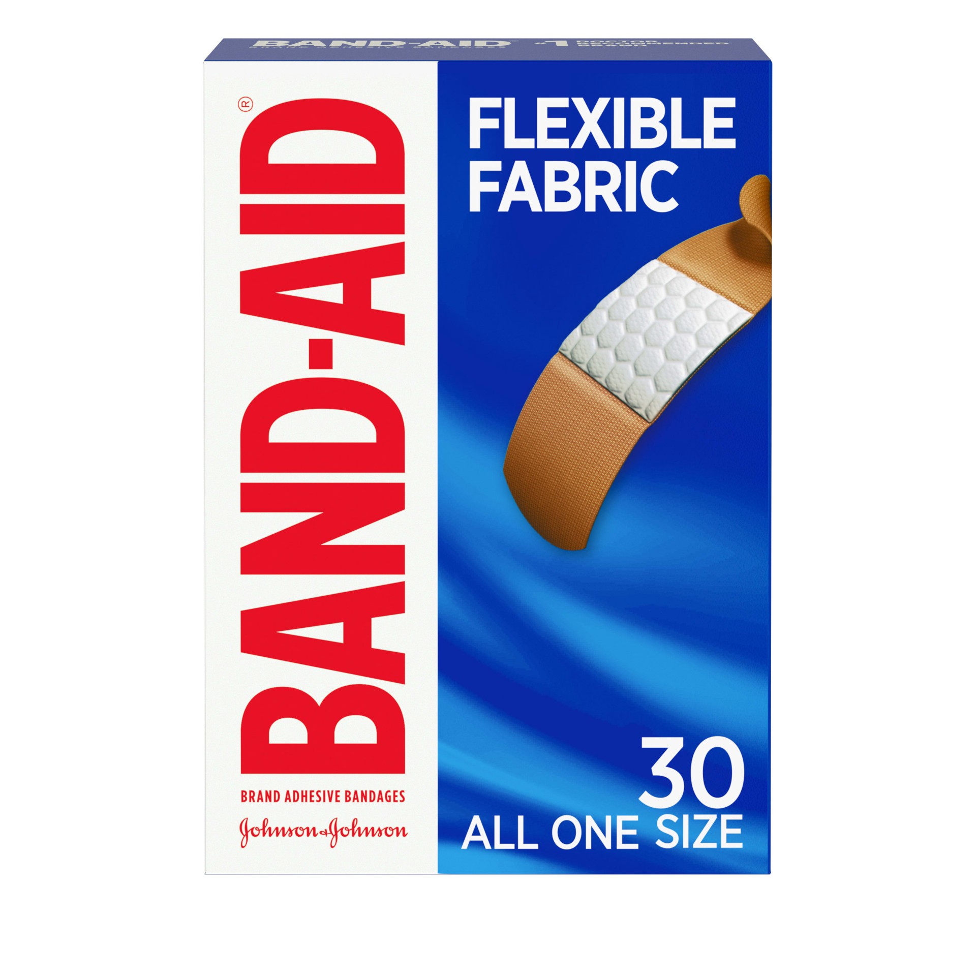slide 1 of 7, Band-Aid Flexible Fabric Brand Comfortable Protection Bandages - 30ct, 30 ct