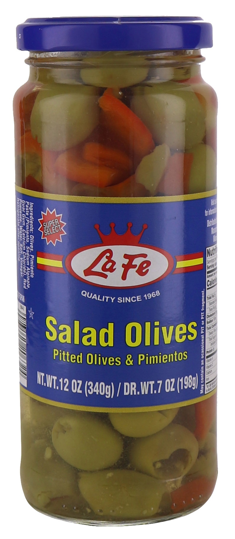 slide 1 of 1, La Fe Olives Salad, 7 oz