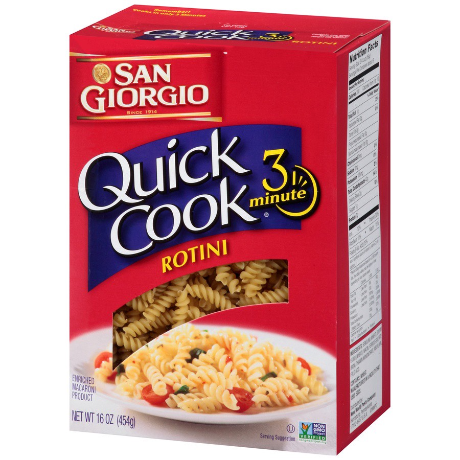 slide 8 of 8, San Giorgio Quick Cook Rotini Enriched Macaroni Product, 16 oz