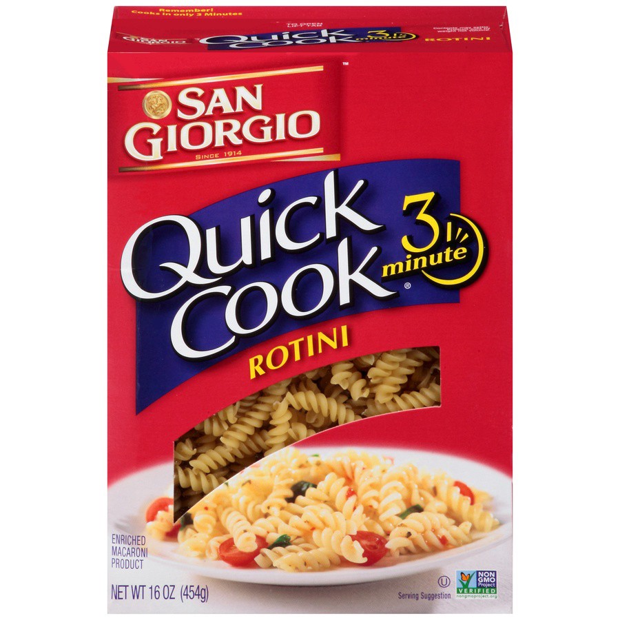 slide 1 of 8, San Giorgio Quick Cook Rotini Enriched Macaroni Product, 16 oz